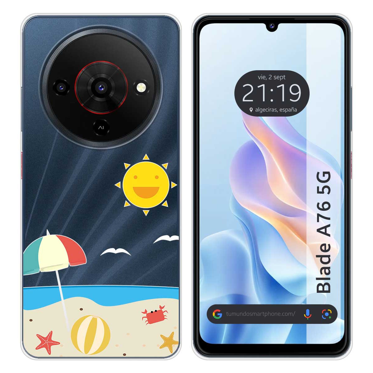 Funda Silicona Transparente para Zte Blade A76...