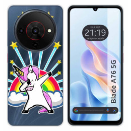 Funda Silicona Transparente para Zte Blade A76 5G diseño...
