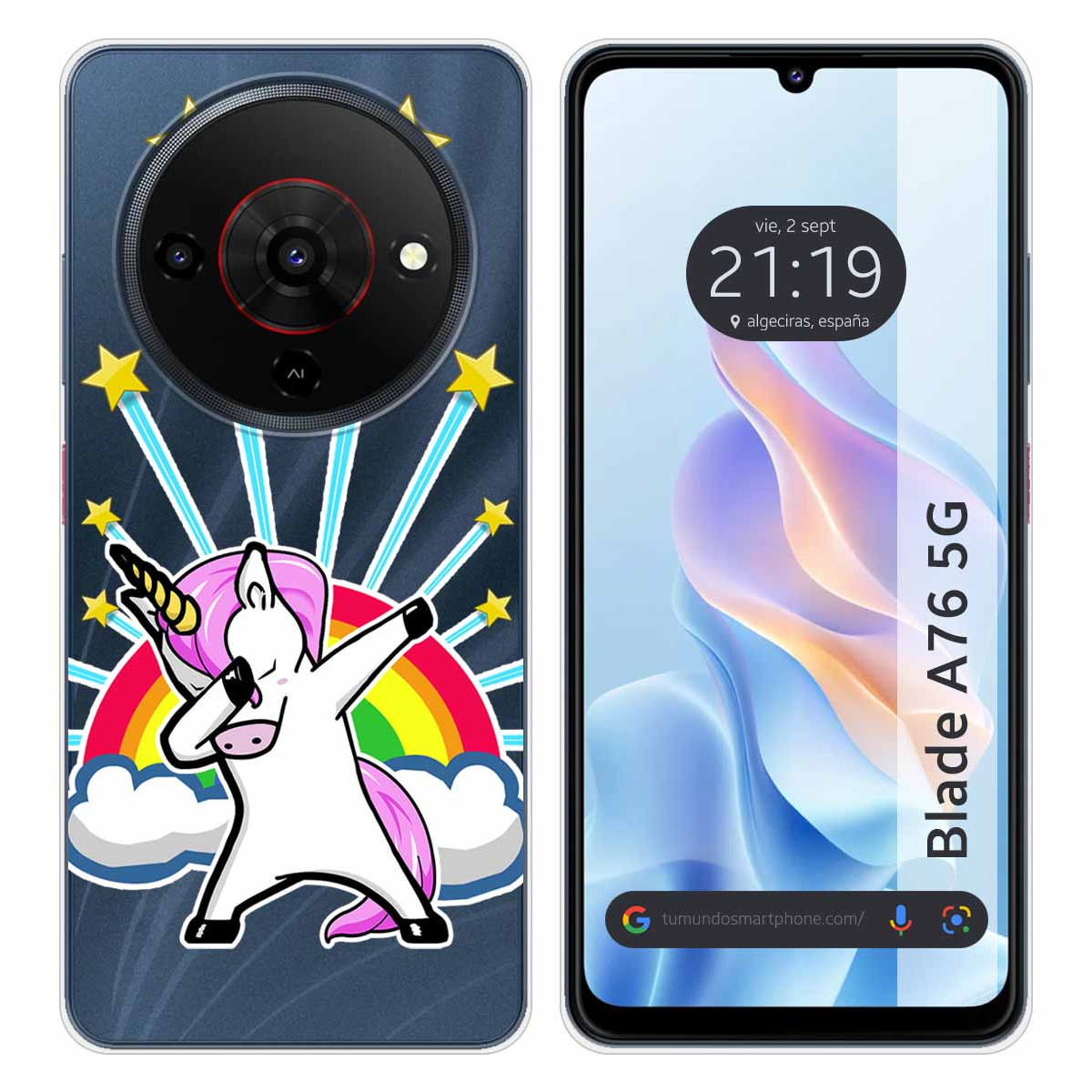 Funda Silicona Transparente para Zte Blade A76...