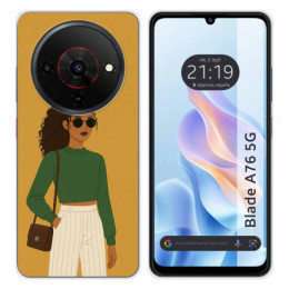Funda Silicona para Zte Blade A76 5G diseño Mujer 02 Dibujos