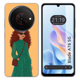Funda Silicona para Zte Blade A76 5G diseño Mujer 06 Dibujos
