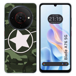 Funda Silicona para Zte Blade A76 5G diseño Camuflaje 01...