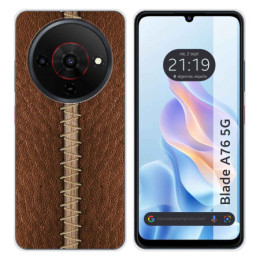 Funda Silicona para Zte Blade A76 5G diseño Cuero 01 Dibujos