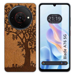 Funda Silicona para Zte Blade A76 5G diseño Cuero 03 Dibujos