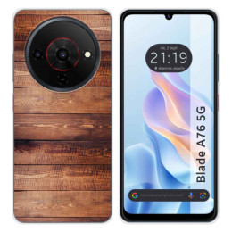 Funda Silicona para Zte Blade A76 5G diseño Madera 02...