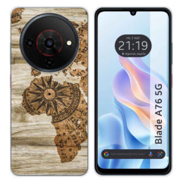 Funda Silicona para Zte Blade A76 5G diseño Madera 07...