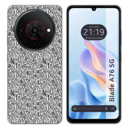 Funda Silicona para Zte Blade A76 5G diseño Letras Dibujos