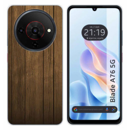 Funda Silicona para Zte Blade A76 5G diseño Madera Dibujos