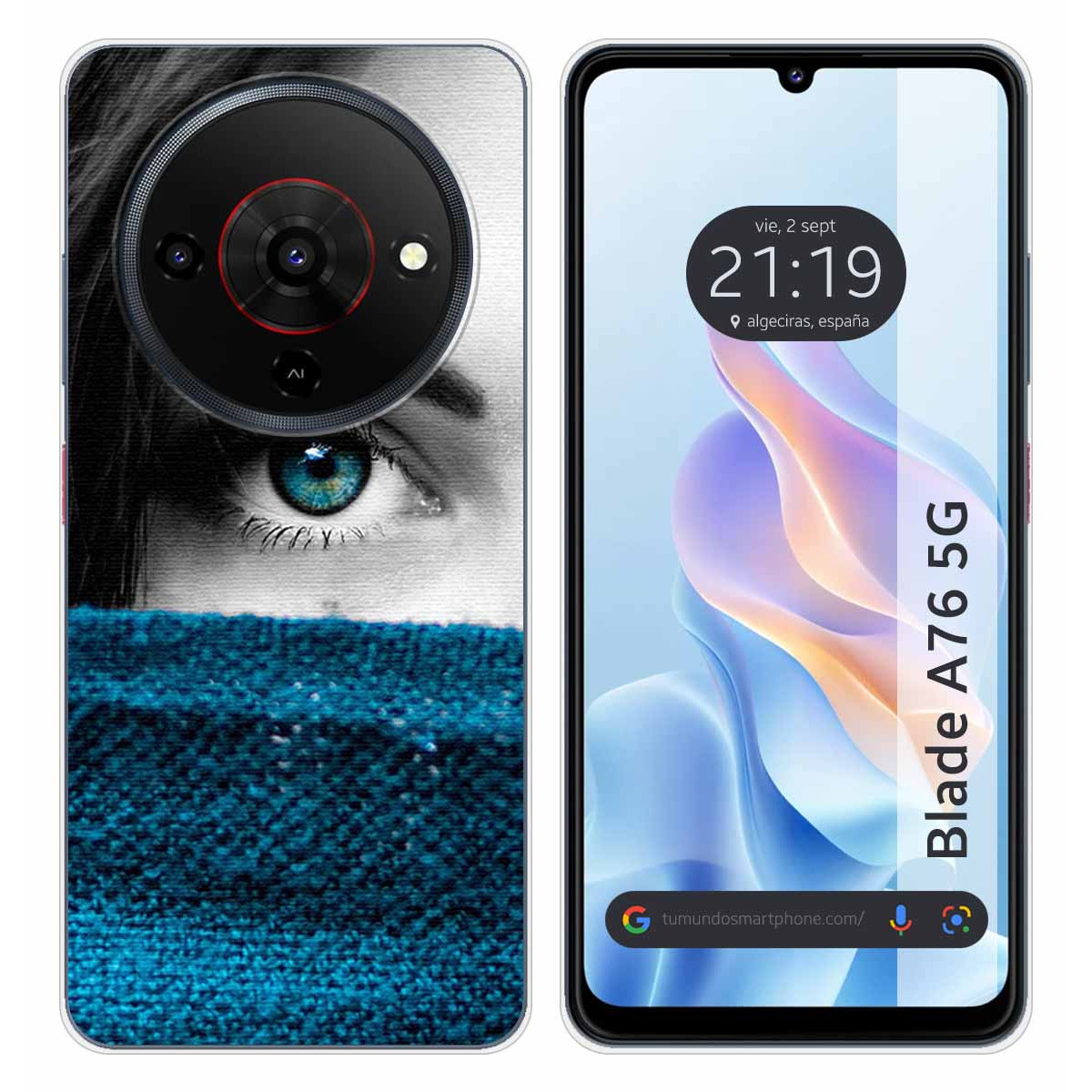 Funda Silicona para Zte Blade A76 5G diseño Ojo...