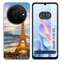 Funda Silicona para Zte Blade A76 5G diseño Paris Dibujos
