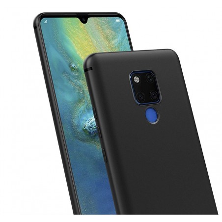 Funda Gel Tpu Tipo Mate Negra para Huawei Mate 20