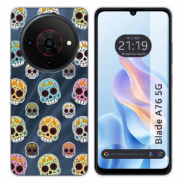 Funda Silicona para Zte Blade A76 5G diseño Catrina Dibujos