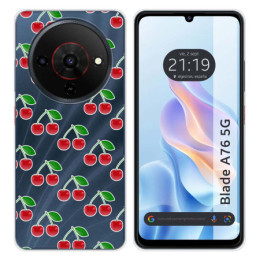 Funda Silicona para Zte Blade A76 5G diseño Cerezas Dibujos