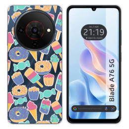 Funda Silicona para Zte Blade A76 5G diseño Dulces 02...