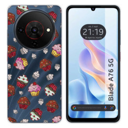 Funda Silicona para Zte Blade A76 5G diseño Muffins Dibujos