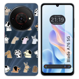 Funda Silicona para Zte Blade A76 5G diseño Perros Dibujos