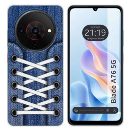 Funda Silicona para Zte Blade A76 5G diseño Zapatillas 01...