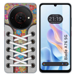 Funda Silicona para Zte Blade A76 5G diseño Zapatillas 05...
