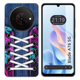 Funda Silicona para Zte Blade A76 5G diseño Zapatillas 06...