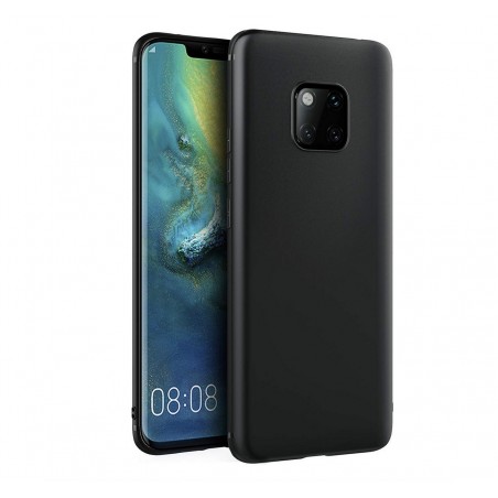 Funda Gel Tpu Tipo Mate Negra para Huawei Mate 20 Pro