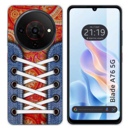 Funda Silicona para Zte Blade A76 5G diseño Zapatillas 10...