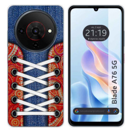 Funda Silicona para Zte Blade A76 5G diseño Zapatillas 11...