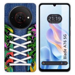 Funda Silicona para Zte Blade A76 5G diseño Zapatillas 13...