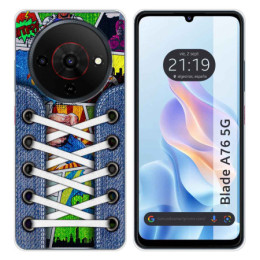 Funda Silicona para Zte Blade A76 5G diseño Zapatillas 14...