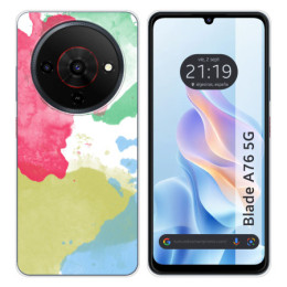 Funda Silicona para Zte Blade A76 5G diseño Acuarela 02...