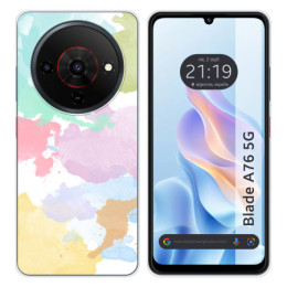 Funda Silicona para Zte Blade A76 5G diseño Acuarela 11...