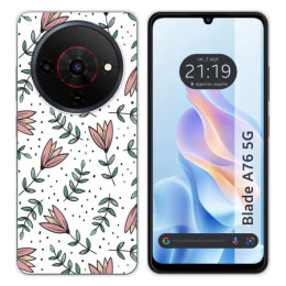 Funda Silicona para Zte Blade A76 5G diseño Flores 01...