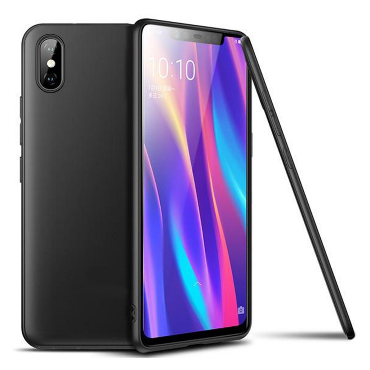 Funda Gel Tpu Tipo Mate Negra para Xiaomi Mi 8 Pro