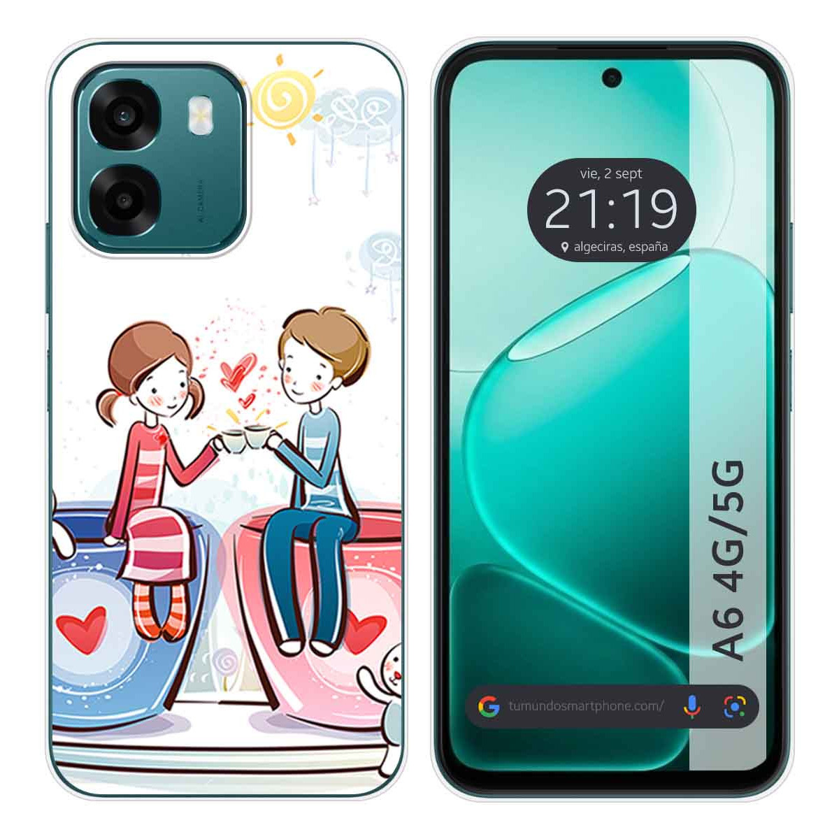 Funda Silicona para Oppo A6 4G / 5G diseño Café...