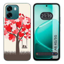Funda Silicona para Oppo A6 4G / 5G diseño Pajaritos Dibujos