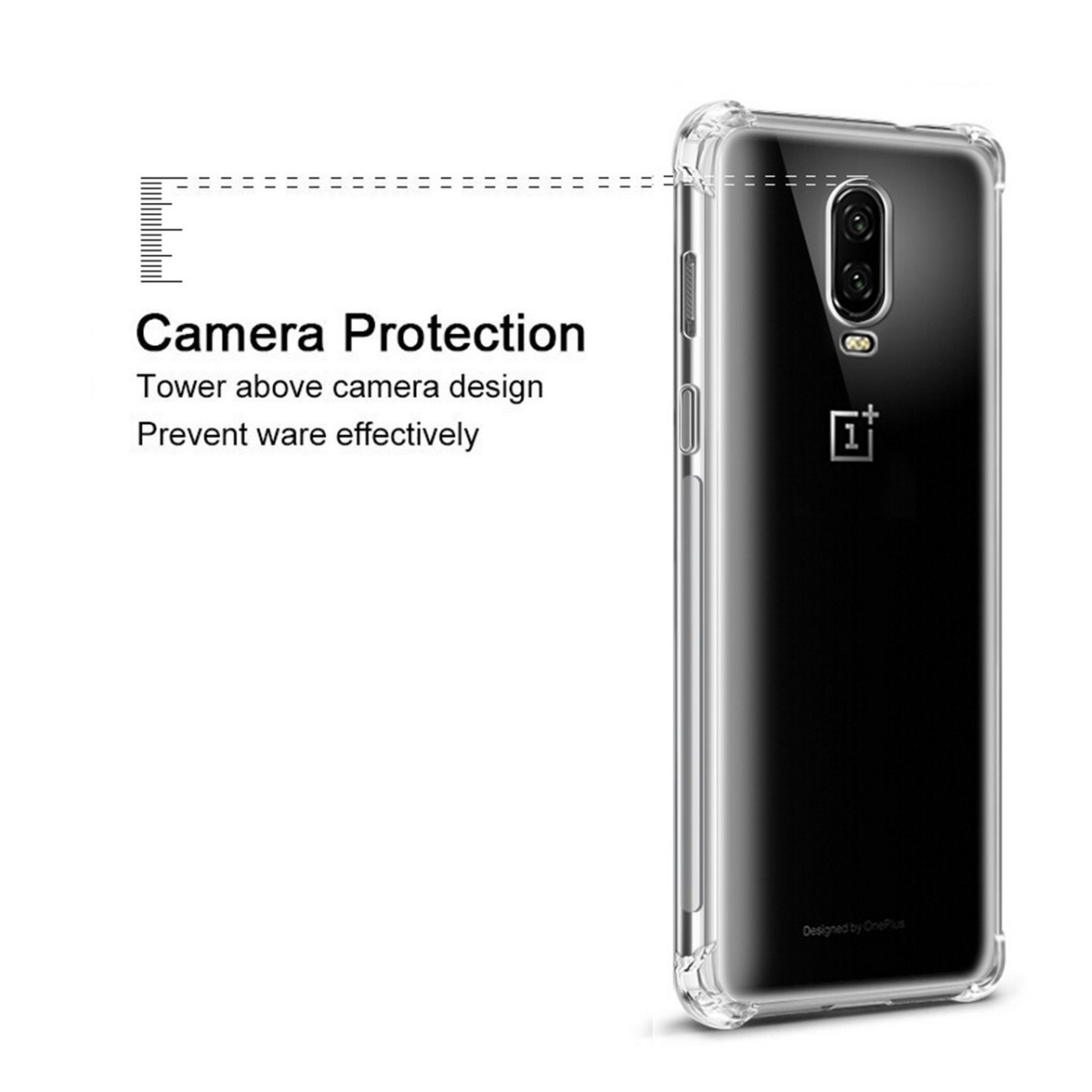 Funda Gel Tpu Anti-Shock Transparente para Oneplus 6T