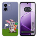 Funda Silicona Transparente para Oppo A6x / A6k diseño Conejo Dibujos