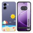 Funda Silicona Transparente para Oppo A6x / A6k diseño Playa Dibujos