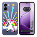 Funda Silicona Transparente para Oppo A6x / A6k diseño Unicornio Dibujos