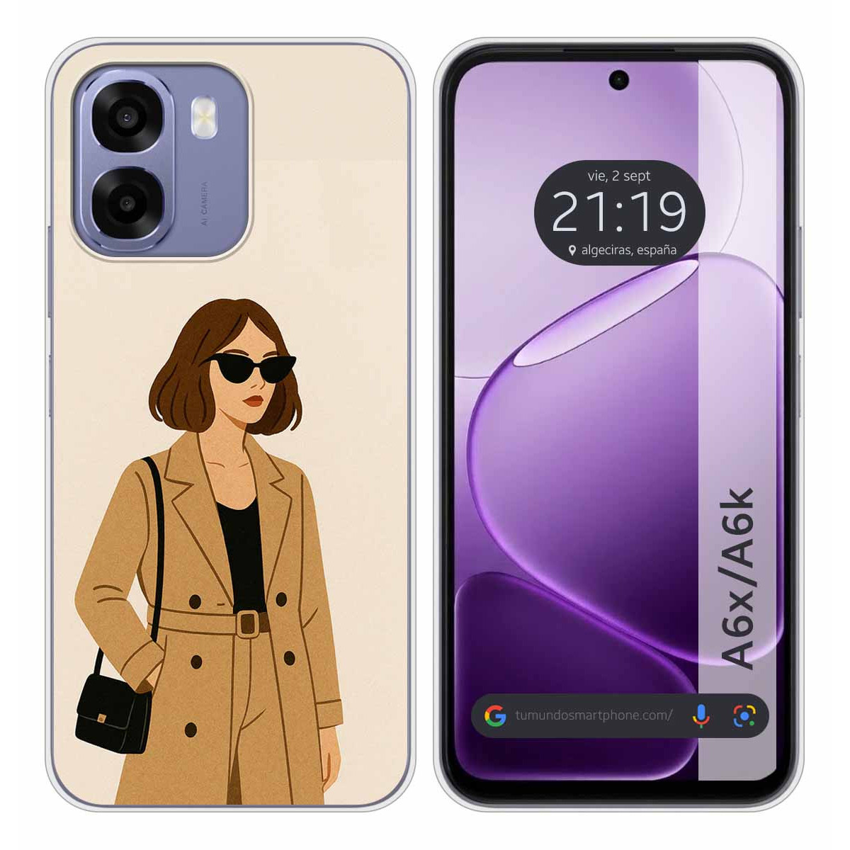 Funda Silicona para Oppo A6x / A6k diseño Mujer...