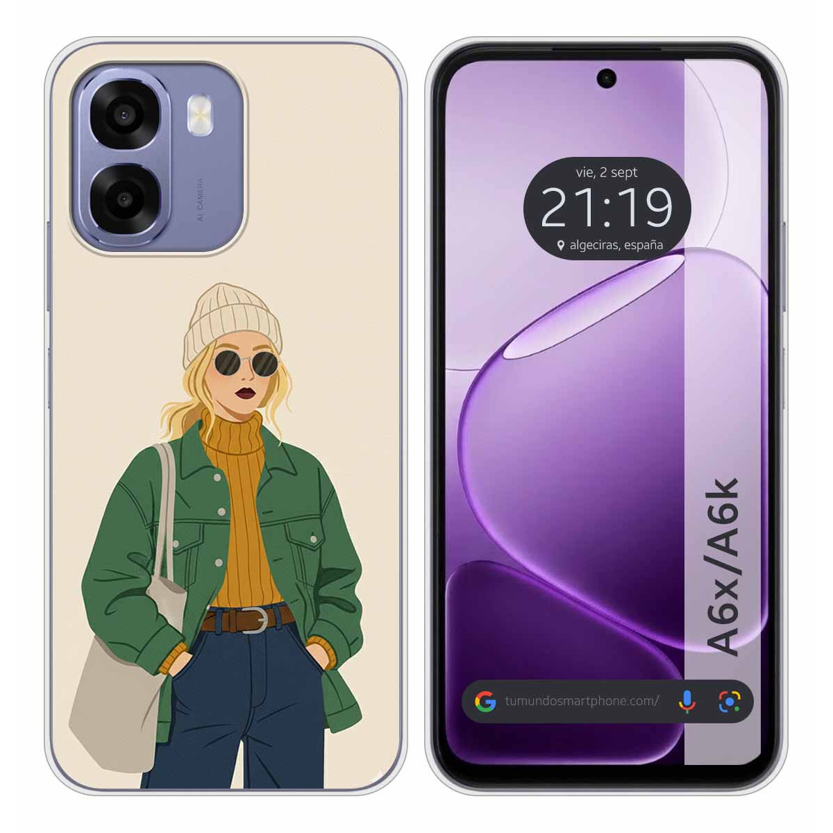 Funda Silicona para Oppo A6x / A6k diseño Mujer...