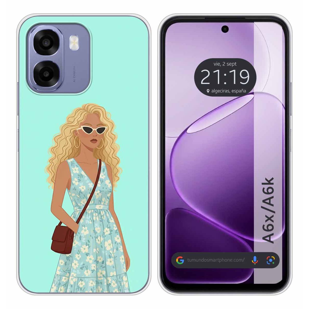 Funda Silicona para Oppo A6x / A6k diseño Mujer...