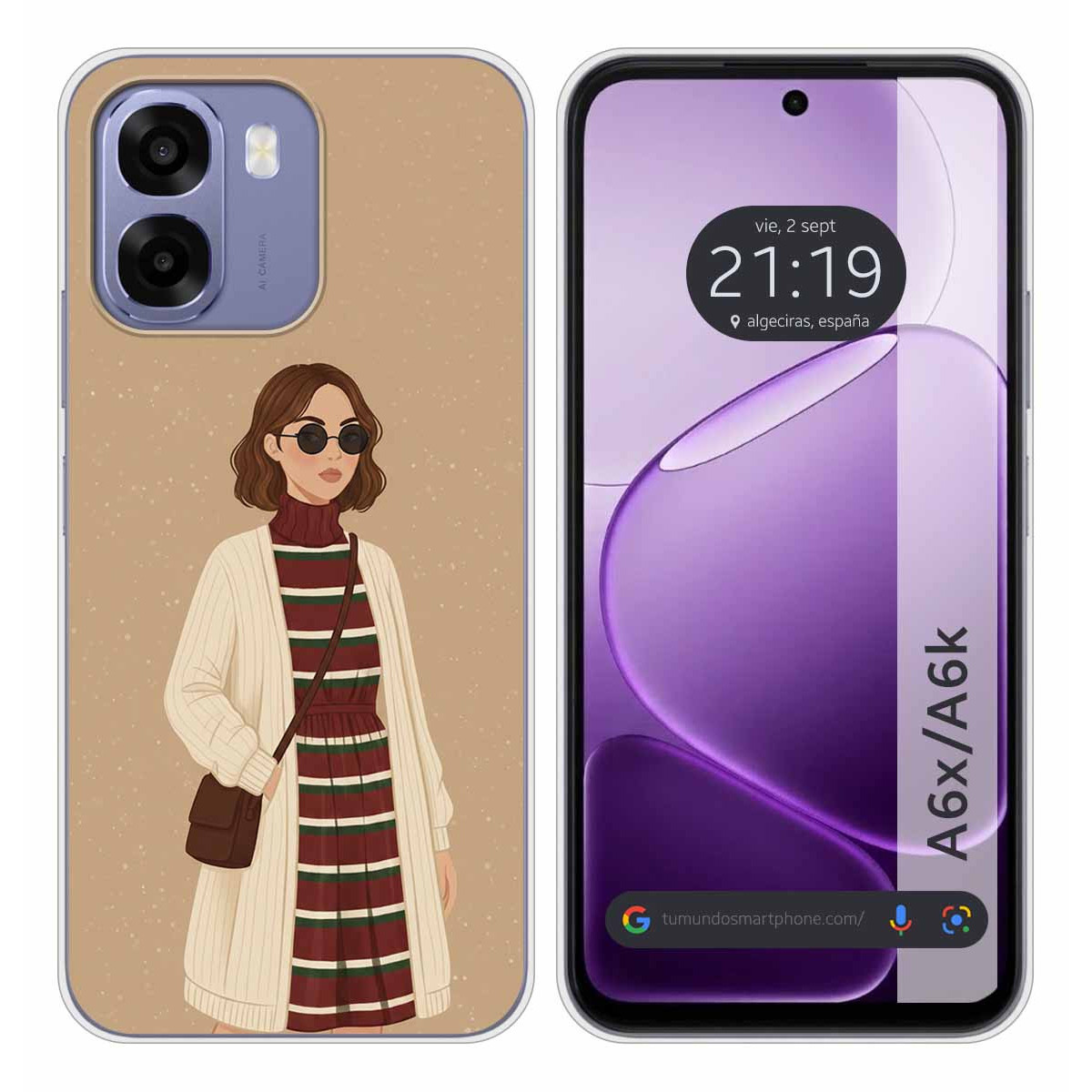 Funda Silicona para Oppo A6x / A6k diseño Mujer...