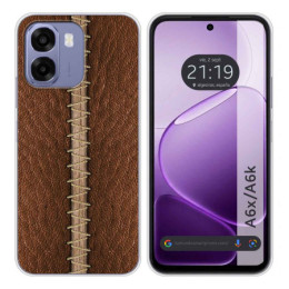 Funda Silicona para Oppo A6x / A6k diseño Cuero 01 Dibujos