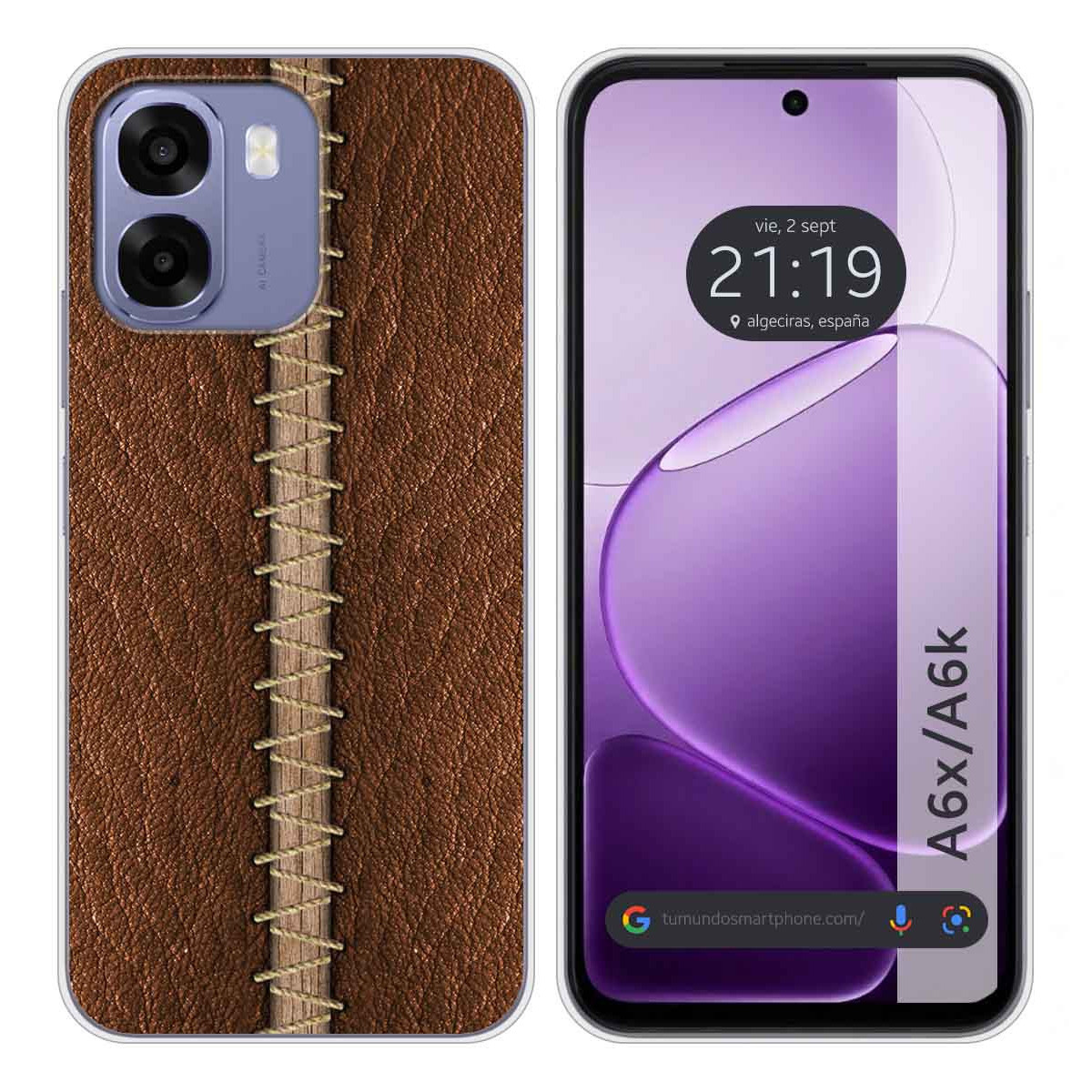 Funda Silicona para Oppo A6x / A6k diseño Cuero...
