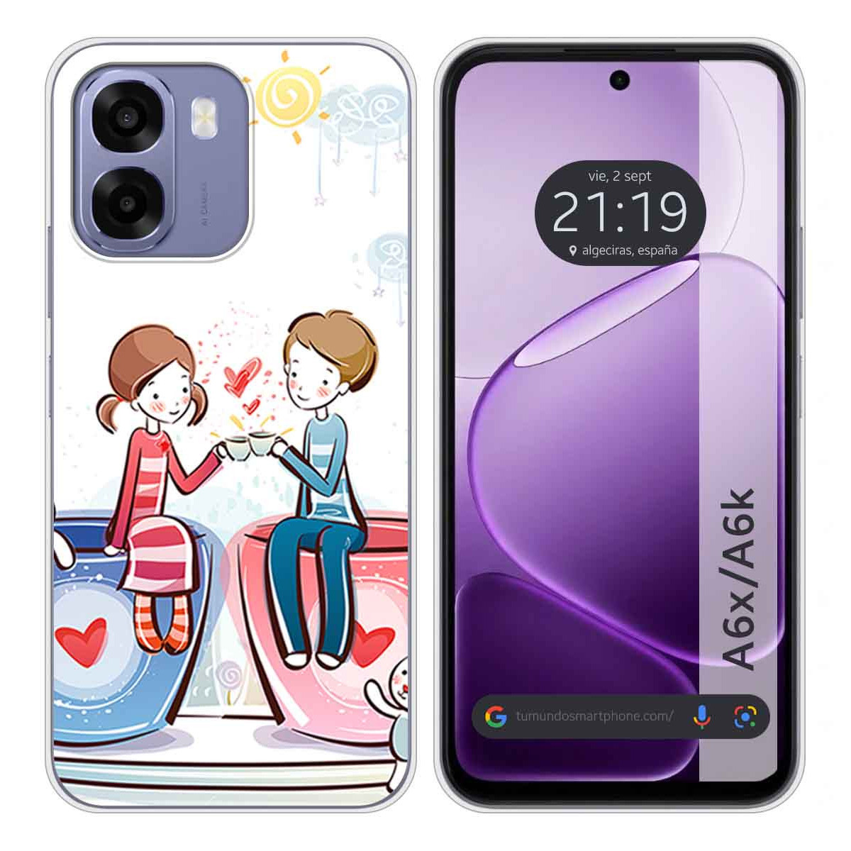 Funda Silicona para Oppo A6x / A6k diseño Café...