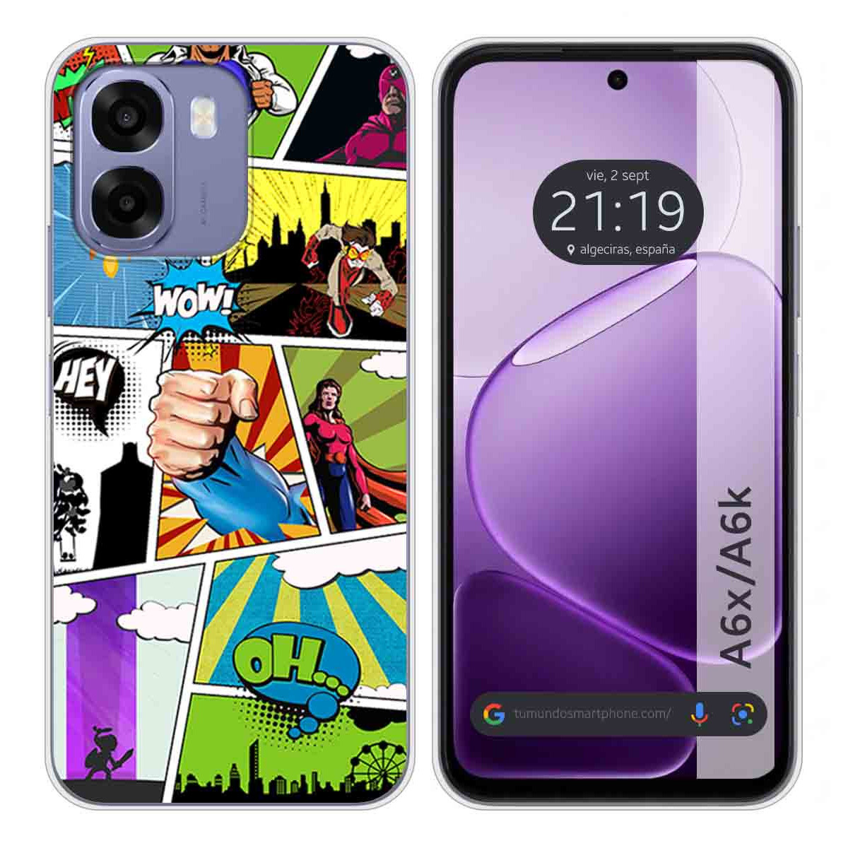 Funda Silicona para Oppo A6x / A6k diseño Comic...