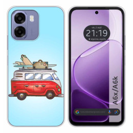 Funda Silicona para Oppo A6x / A6k diseño Furgoneta Dibujos