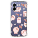 Funda Silicona Antigolpes para Oppo A6x / A6k diseño Cerdos Dibujos