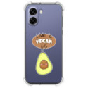 Funda Silicona Antigolpes para Oppo A6x / A6k diseño Vegan Life Dibujos