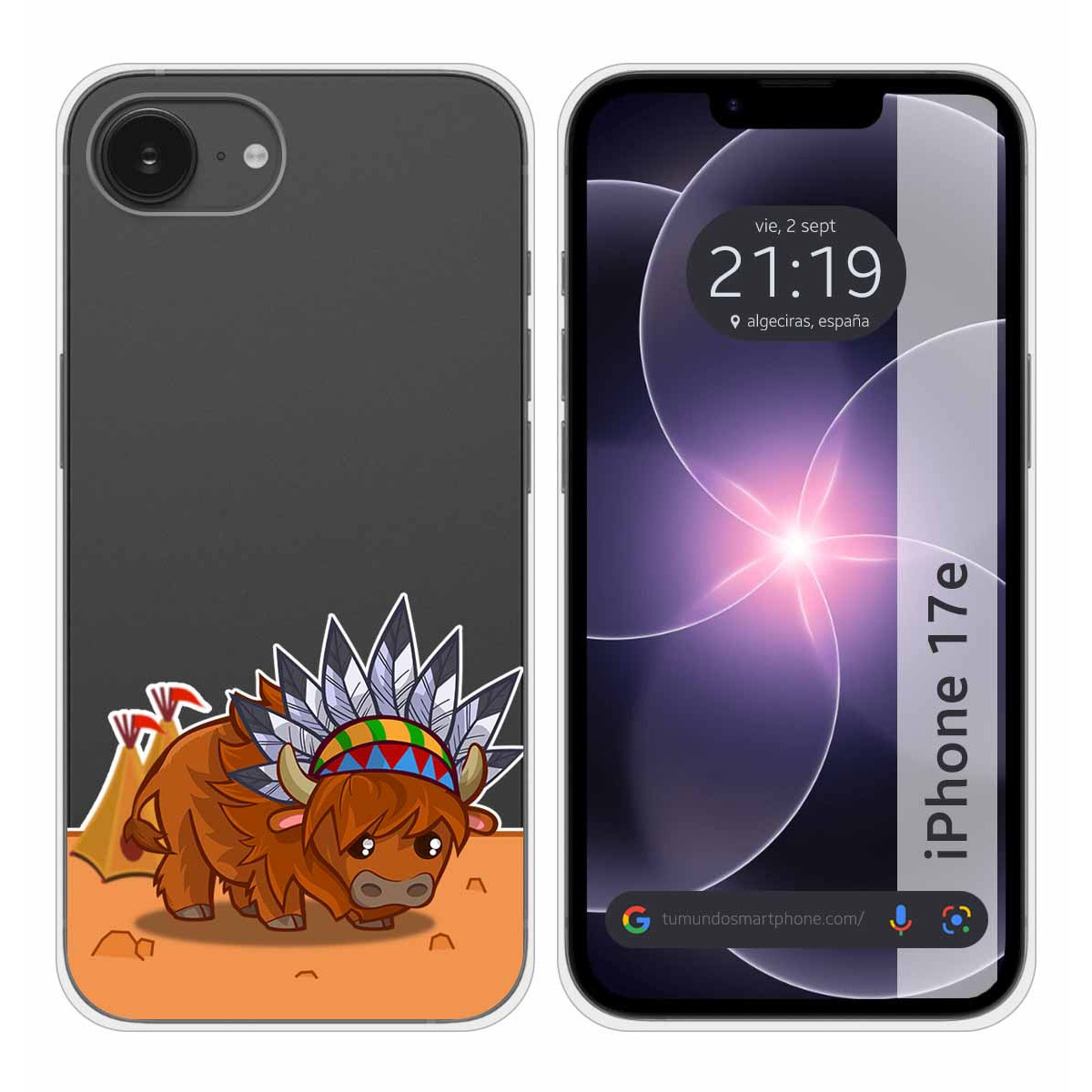 Funda Silicona Transparente para iPhone 17e...